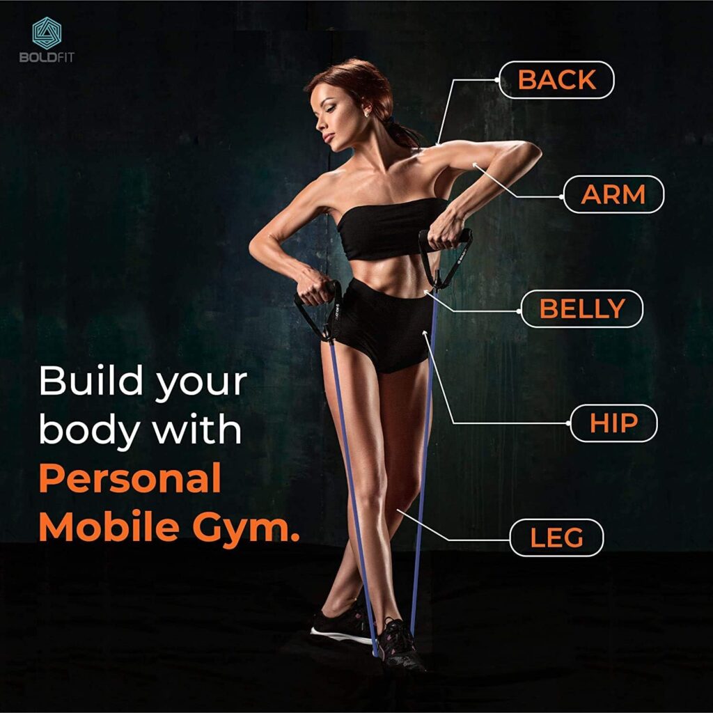 Boldfit Resistance Tube with Foam Handles, Door Anchor for Exercise  Stretching, Suitable in Home  Gym Workout for Men  Women-Multi Resistance Boldfit Resistance Tube with Foam Handles, Door Anchor for Exercise  Stretching, Suitable in Home  Gym Workout for Men  Women-Multi Resistance