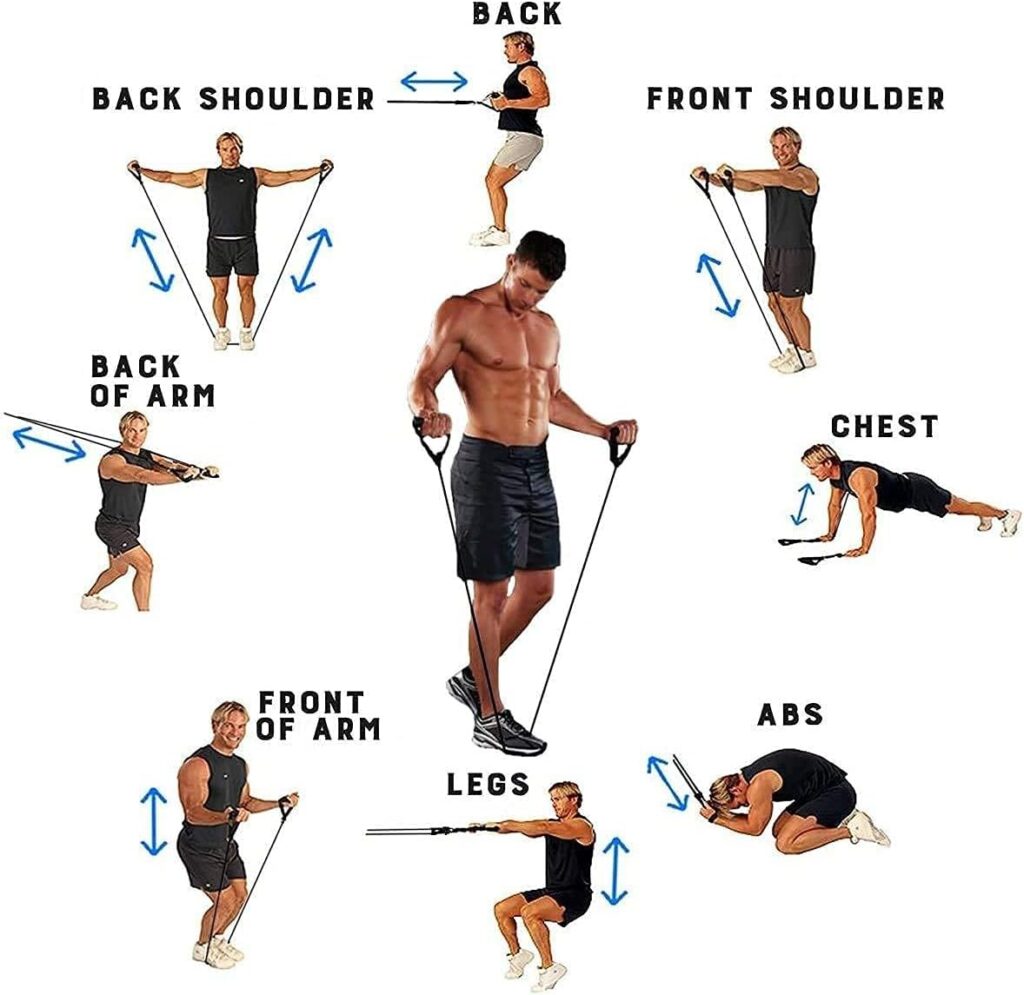 DAZIBAO® Single Toning Resistance Tube Pull Rope Elastic Rubber Exercise Band for Stretching, Workout, Home Gym and Toning with Grip D Shaped Handles for Men and Women with Heavy Quality Door Anchor (40-45 lbs) DAZIBAO® Single Toning Resistance Tube Pull Rope Elastic Rubber Exercise Band for Stretching, Workout, Home Gym and Toning with Grip D Shaped Handles for Men and Women with Heavy Quality Door Anchor (40-45 lbs)