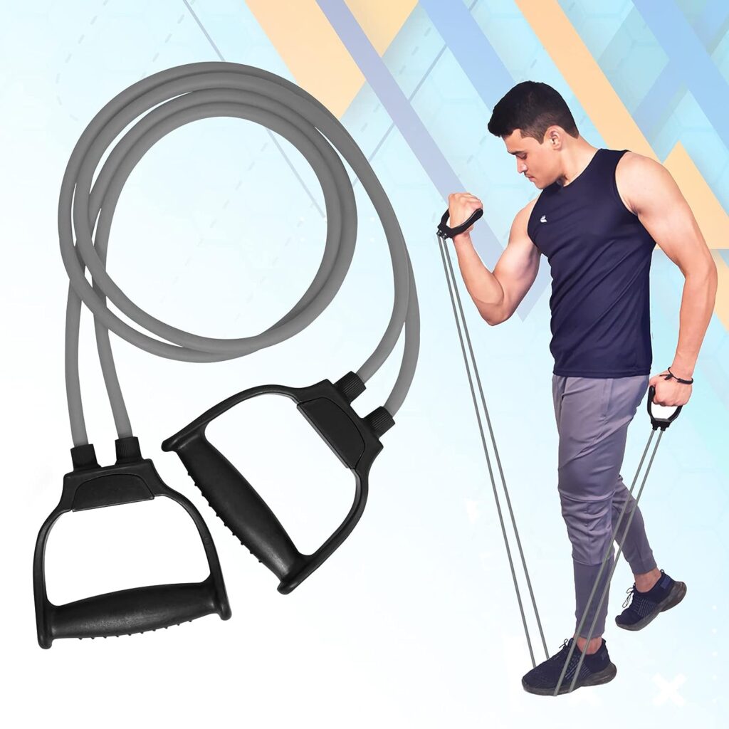 druk life Natural Rubber Double Toning Tube, Exercise Resistance Tube, Stretching Tube, Full Body Workout, Toning Tube, Gym Exercise Equipment, Fitness Accessories, Elastic Band For Men  Women (Grey) druk life Natural Rubber Double Toning Tube, Exercise Resistance Tube, Stretching Tube, Full Body Workout, Toning Tube, Gym Exercise Equipment, Fitness Accessories, Elastic Band For Men  Women (Grey)