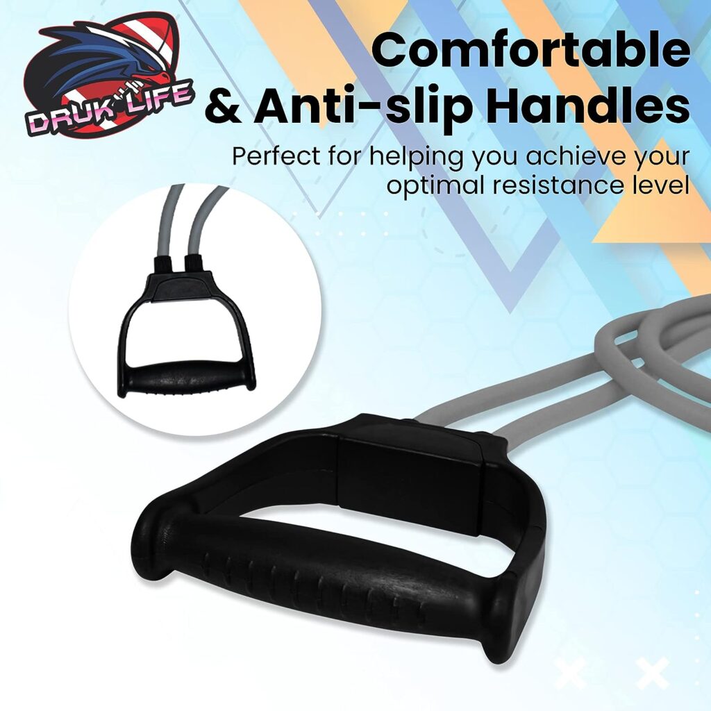 druk life Natural Rubber Double Toning Tube, Exercise Resistance Tube, Stretching Tube, Full Body Workout, Toning Tube, Gym Exercise Equipment, Fitness Accessories, Elastic Band For Men  Women (Grey) druk life Natural Rubber Double Toning Tube, Exercise Resistance Tube, Stretching Tube, Full Body Workout, Toning Tube, Gym Exercise Equipment, Fitness Accessories, Elastic Band For Men  Women (Grey)