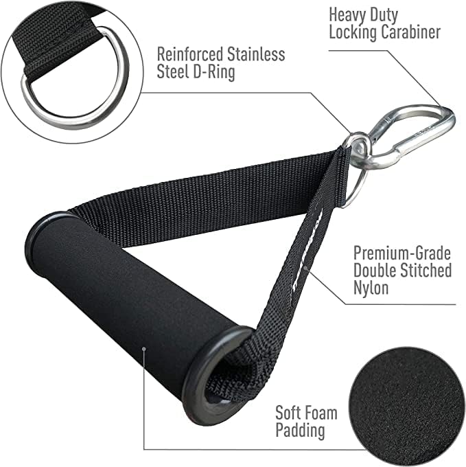 FITCOZI Nylon Exercise Handles Cable Machine Attachments Resistance Bands Handles Grips Fitness Strap Stirrup Handle Cable Attachment for Yoga Exercise Workout Gym Resistance Training FITCOZI Nylon Exercise Handles Cable Machine Attachments Resistance Bands Handles Grips Fitness Strap Stirrup Handle Cable Attachment for Yoga Exercise Workout Gym Resistance Training