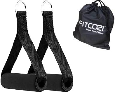 FITCOZI Nylon Exercise Handles Cable Machine Attachments Resistance Bands Handles Grips Fitness Strap Stirrup Handle Cable Attachment for Yoga Exercise Workout Gym Resistance Training FITCOZI Nylon Exercise Handles Cable Machine Attachments Resistance Bands Handles Grips Fitness Strap Stirrup Handle Cable Attachment for Yoga Exercise Workout Gym Resistance Training