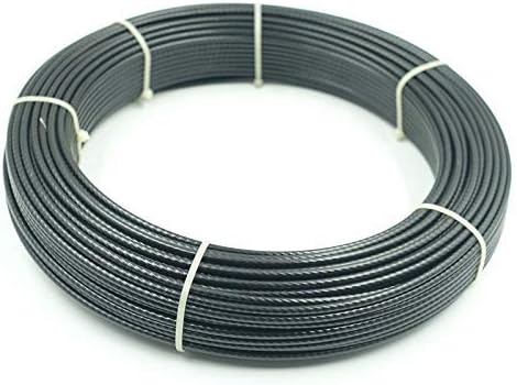 Fitness Guru PU Coated Cable Inside Steel, Gym Machine Wire Rope, Available in 5 MM, 4 MM and 6 MM Thickness Fitness Guru PU Coated Cable Inside Steel, Gym Machine Wire Rope, Available in 5 MM, 4 MM and 6 MM Thickness