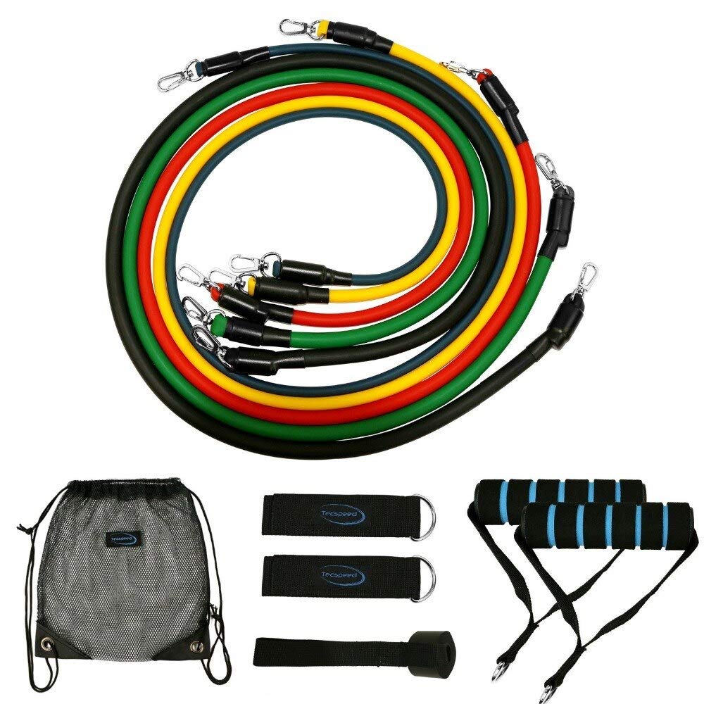 Generic Portable Indoor Sports Men Chest Expander Puller Exercise Fitness Resistance Cable Rope Tube Yoga 5 Resistance Bands Color Yellow Generic Portable Indoor Sports Men Chest Expander Puller Exercise Fitness Resistance Cable Rope Tube Yoga 5 Resistance Bands Color Yellow