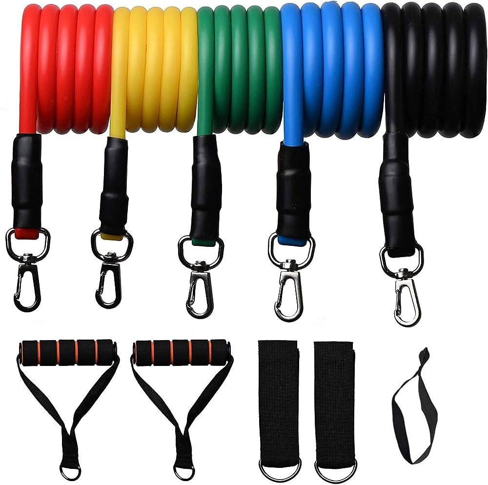 Generic Portable Indoor Sports Men Chest Expander Puller Exercise Fitness Resistance Cable Rope Tube Yoga 5 Resistance Bands Color Black Generic Portable Indoor Sports Men Chest Expander Puller Exercise Fitness Resistance Cable Rope Tube Yoga 5 Resistance Bands Color Black