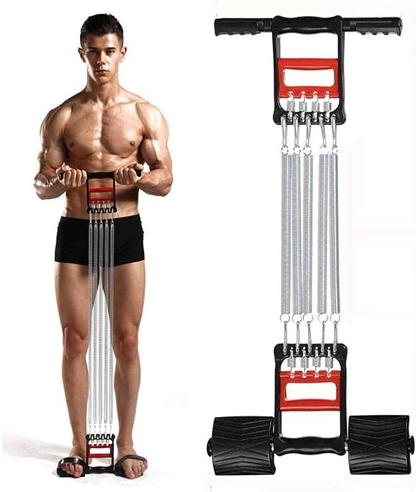 Generic Profession Gym Chest Expander Strong Resistance Cable Band Puller Exercise Fitness Can Removable 5 Spring Exerciser Generic Profession Gym Chest Expander Strong Resistance Cable Band Puller Exercise Fitness Can Removable 5 Spring Exerciser
