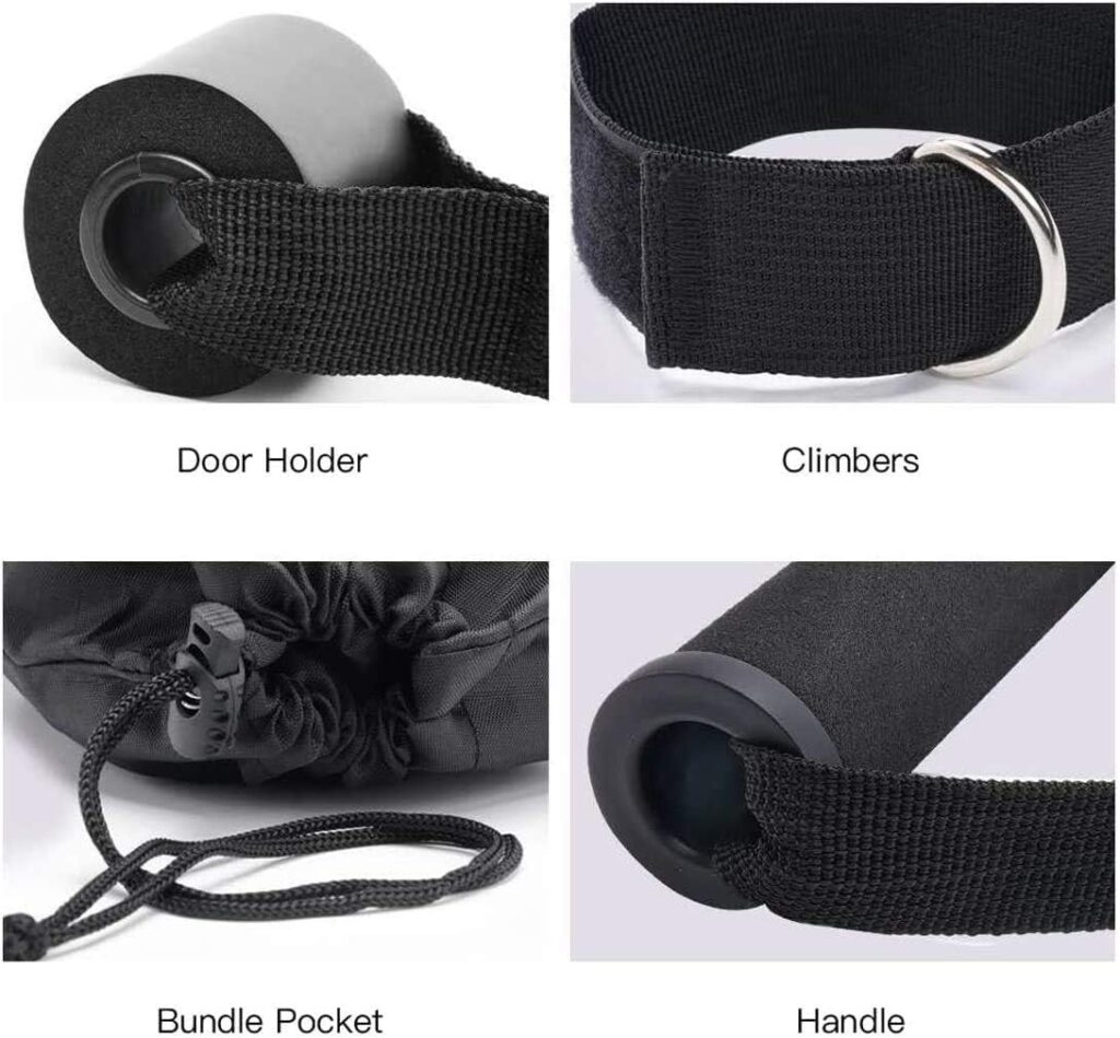 HOW (HOUSE OF WISHES) with Device Elastic Exercise Bands Sets Portable Workout Cable Stackable Up to 100 Lbs 5 Exercises Cords with Handles, Door Anchor, Ankle Straps (Material: Synthetic Rubber) HOW (HOUSE OF WISHES) with Device Elastic Exercise Bands Sets Portable Workout Cable Stackable Up to 100 Lbs 5 Exercises Cords with Handles, Door Anchor, Ankle Straps (Material: Synthetic Rubber)
