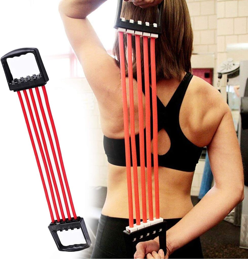 MOSHTU Chest Expander Adjustable Exercise Bands Pull Stretcher Resistance Bands 5 Tubes Strength Trainer Durable Rubber Gym Training Exercise Tool MOSHTU Chest Expander Adjustable Exercise Bands Pull Stretcher Resistance Bands 5 Tubes Strength Trainer Durable Rubber Gym Training Exercise Tool