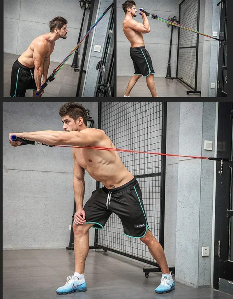 MOSHTU Chest Expander Adjustable Exercise Bands Pull Stretcher Resistance Bands 5 Tubes Strength Trainer Durable Rubber Gym Training Exercise Tool MOSHTU Chest Expander Adjustable Exercise Bands Pull Stretcher Resistance Bands 5 Tubes Strength Trainer Durable Rubber Gym Training Exercise Tool