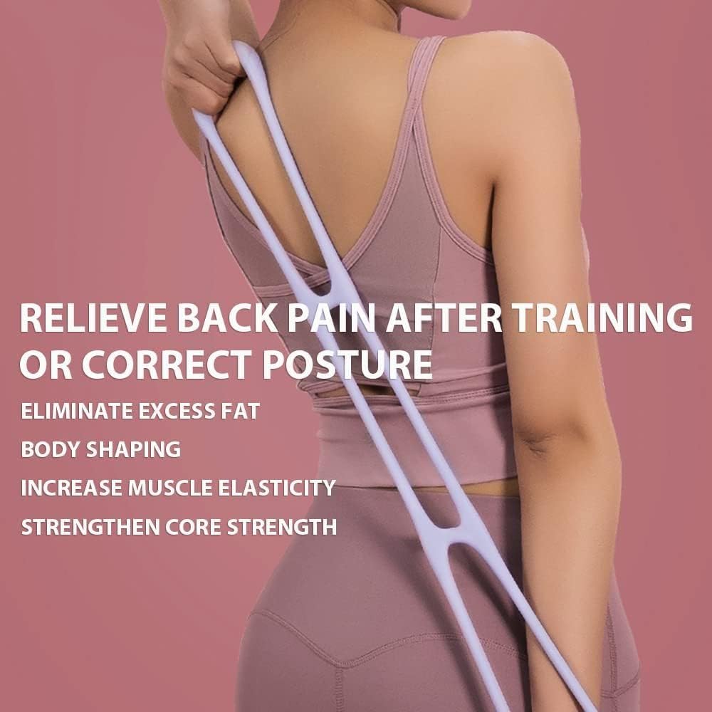 Ndola Figure 8 Exercise Band Chest Stretcher Resistance Exercise Band with Comfortable Handles - Belt Elastic Rope Back Trainer Rubber Band - Shoulder and Neck Stretching Home Fitness Equipment Ndola Figure 8 Exercise Band Chest Stretcher Resistance Exercise Band with Comfortable Handles - Belt Elastic Rope Back Trainer Rubber Band - Shoulder and Neck Stretching Home Fitness Equipment