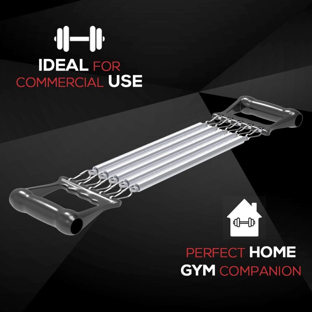 PAXMAX Steel 5 Spring Portable Adjustable Resistance Professional Gym Exercise Chest Pull Expander PAXMAX Steel 5 Spring Portable Adjustable Resistance Professional Gym Exercise Chest Pull Expander