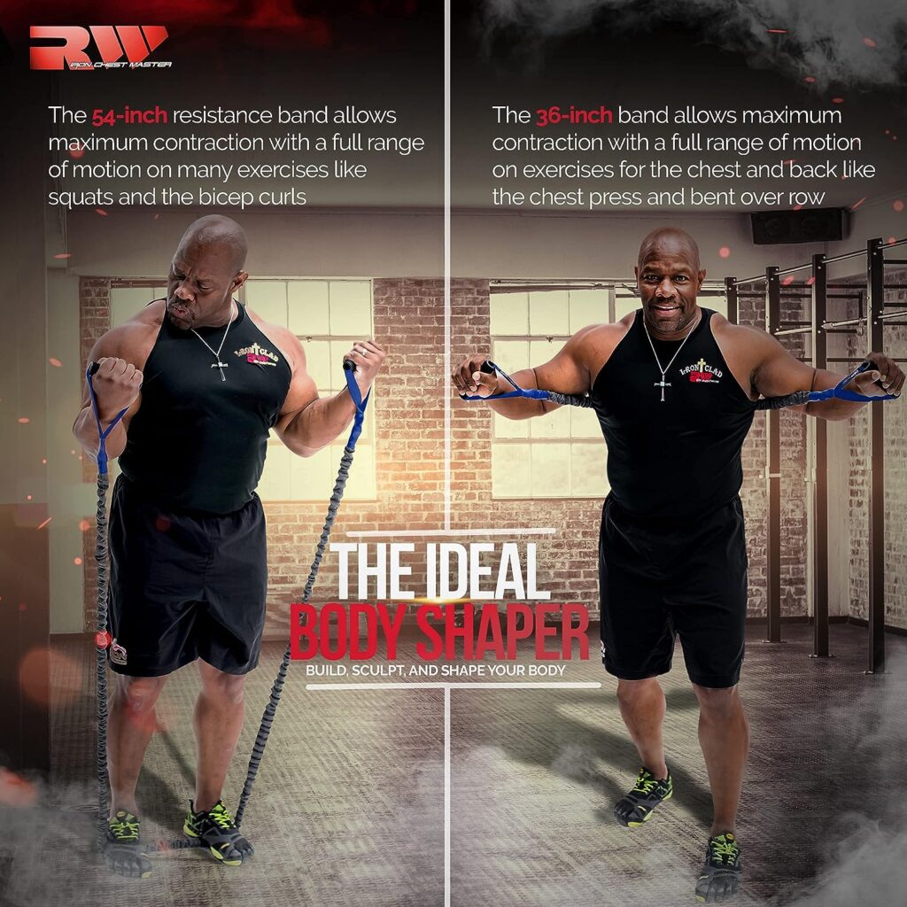 Ron Williams Fitness Resistance Band with Handles - Home Gym Resistance Training for Men and Women - Strength Building Exercise Bands (Medium, 30lbs) Ron Williams Fitness Resistance Band with Handles - Home Gym Resistance Training for Men and Women - Strength Building Exercise Bands (Medium, 30lbs)