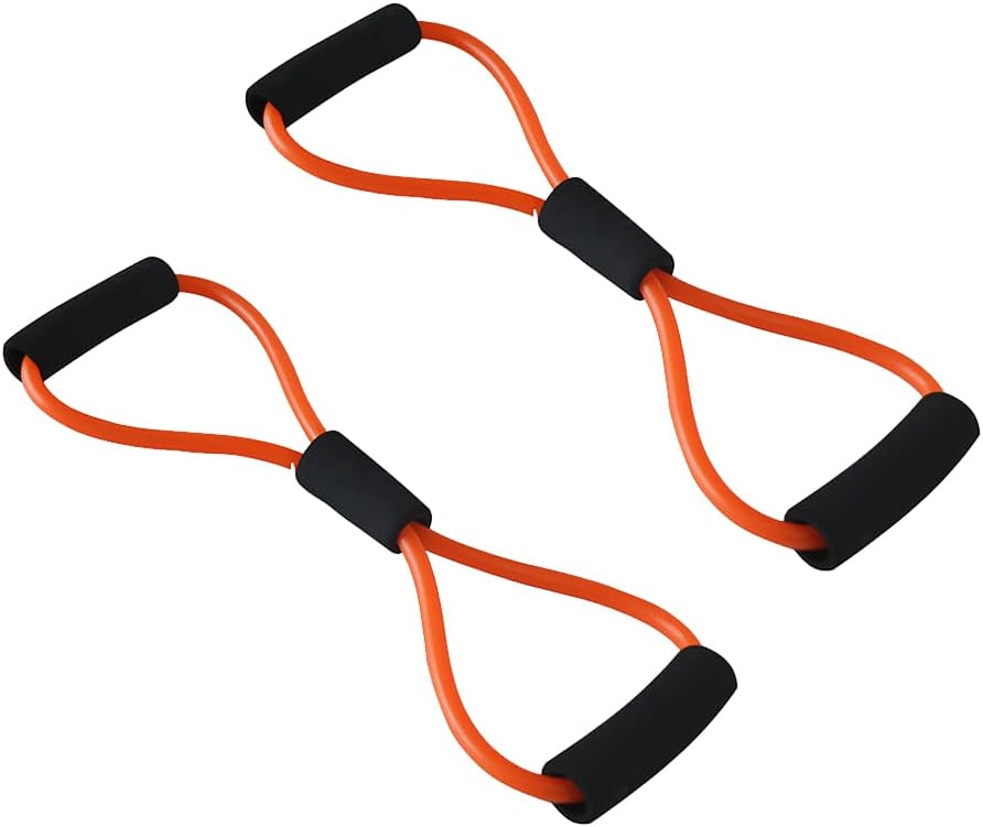 Skudgear 8 Shaped Chest Expander Tummy Trimmer Latex Resistance Stretching Tube Bands for Home Gym Exercise Muscle Training Tubing Pull Rope | Set of 2 Skudgear 8 Shaped Chest Expander Tummy Trimmer Latex Resistance Stretching Tube Bands for Home Gym Exercise Muscle Training Tubing Pull Rope | Set of 2