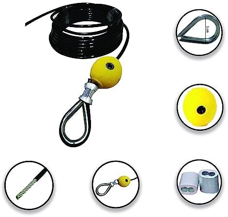 U Ulitmate Black Rubber Coated Gym Machine Wire, Durable for Exercises, Heavy Duty Strength Training | 30 feet Long lating Wire for Enhanced Performance (Black) U Ulitmate Black Rubber Coated Gym Machine Wire, Durable for Exercises, Heavy Duty Strength Training | 30 feet Long lating Wire for Enhanced Performance (Black)