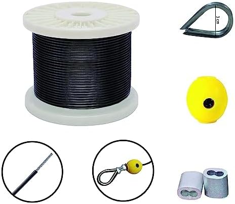 U Ulitmate Black Rubber Coated Gym Machine Wire, Durable for Exercises, Heavy Duty Strength Training | 30 feet Long lating Wire for Enhanced Performance (Black) U Ulitmate Black Rubber Coated Gym Machine Wire, Durable for Exercises, Heavy Duty Strength Training | 30 feet Long lating Wire for Enhanced Performance (Black)