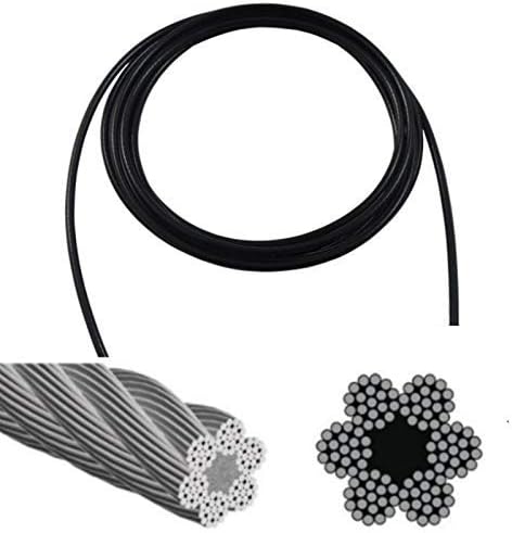 VAQUITA Gym Machine Wire Rope Cable, PU (Polyurethane) Rubber Coated, Available in 6 MM Thickness,10 Meters Length VAQUITA Gym Machine Wire Rope Cable, PU (Polyurethane) Rubber Coated, Available in 6 MM Thickness,10 Meters Length