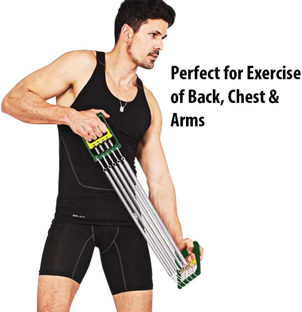 BSITFOW Plastic Adjustable 5 Hook Muscle Pulling Exerciser Fitness Multi Function Springs Chest Expander (Multicolor) BSITFOW Plastic Adjustable 5 Hook Muscle Pulling Exerciser Fitness Multi Function Springs Chest Expander (Multicolor)