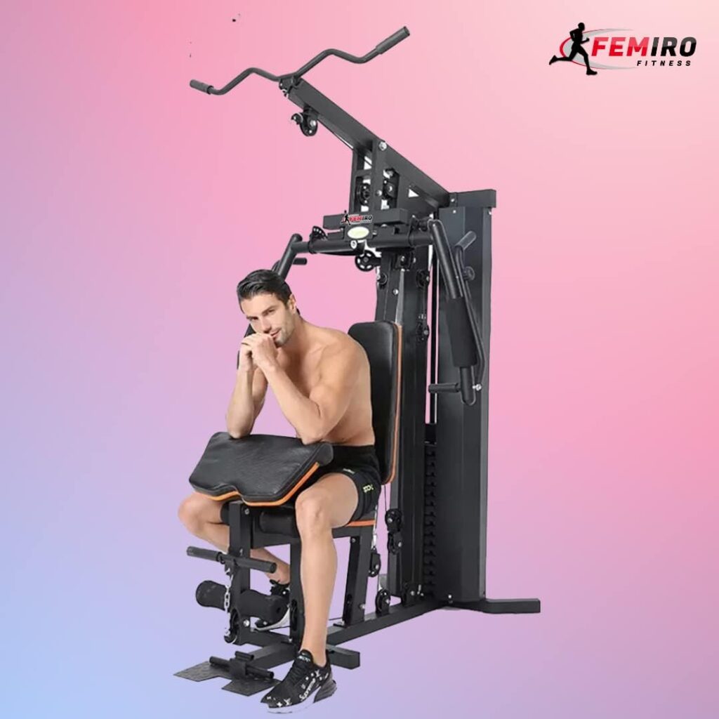 FEMIRO FITNESS Home Gym Multi Machine All-in-one Equipment for Men  Women Workout Machine Chest Biceps Shoulder Back Triceps Legs Muscle Multiple Exercise at Home, (Multi-Color) (HG-212 - Premium)