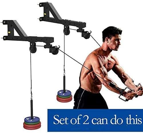 RISE UP ™ Forearm Wrist Trainer, Tricep Workout Machine Wall-Mounted Cable Pulley System for LAT Pull Downs, Tricep Pull Downs, Forearm Home Gym Equipment (Without Weight)